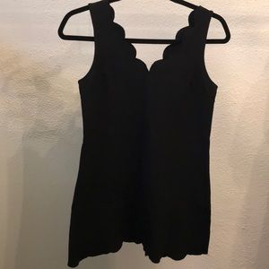 AQUA Black Scalloped Dress Size XS